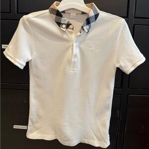 Burberry Kids Polo Shirt with Checkered Collar
